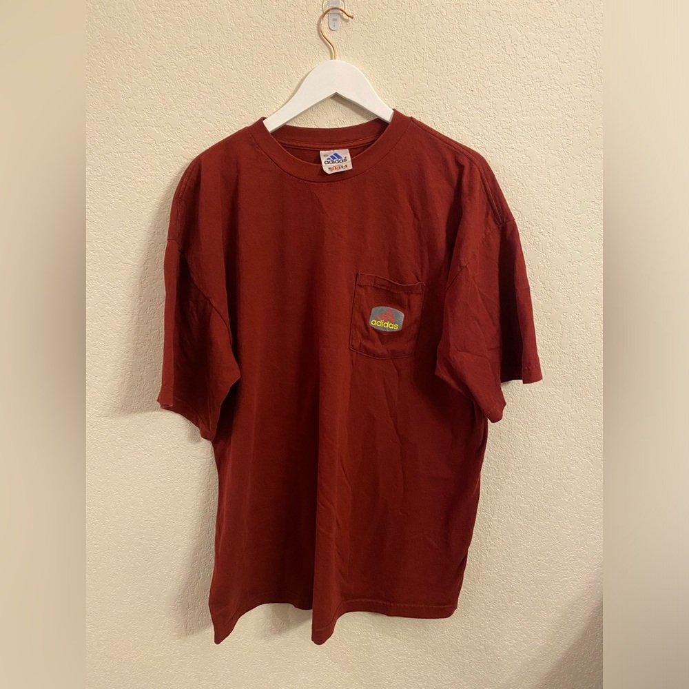 Vintage Adidas Red logo T-shirt size XL